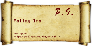 Pallag Ida névjegykártya